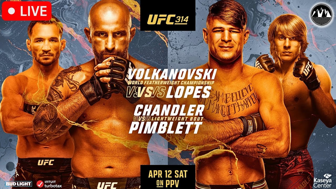 UFC 314: Volkanovski vs. Lopes | LIVE STREAM | MMA Fight Companion PRELIMS & MAIN CARD Miami Florida