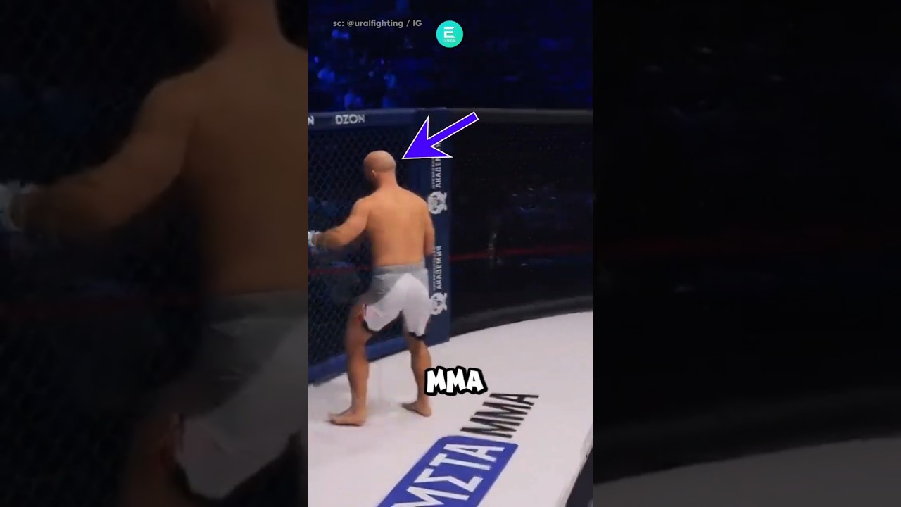 This fighter won an MMA match using an unusual technique😧. Sc: @uralfighting / IG