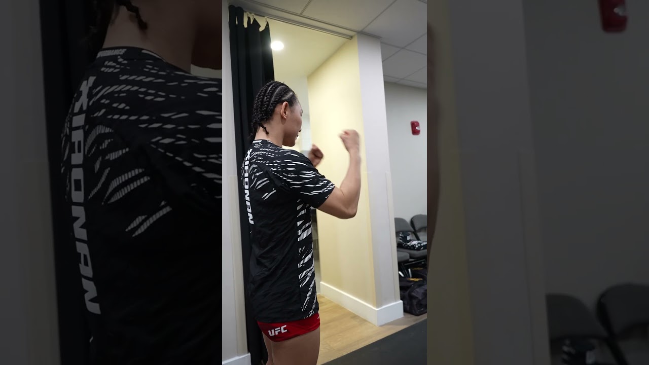 Yan Xiaonan's reaction to Sumudaerji getting the WIN 👏 #ufc314