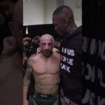 Volkanovski and Adesanya share a moment backstage 🥲 #ufc314