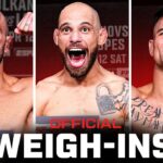 Volkanovski vs Lopes Weigh-Ins | UFC 314