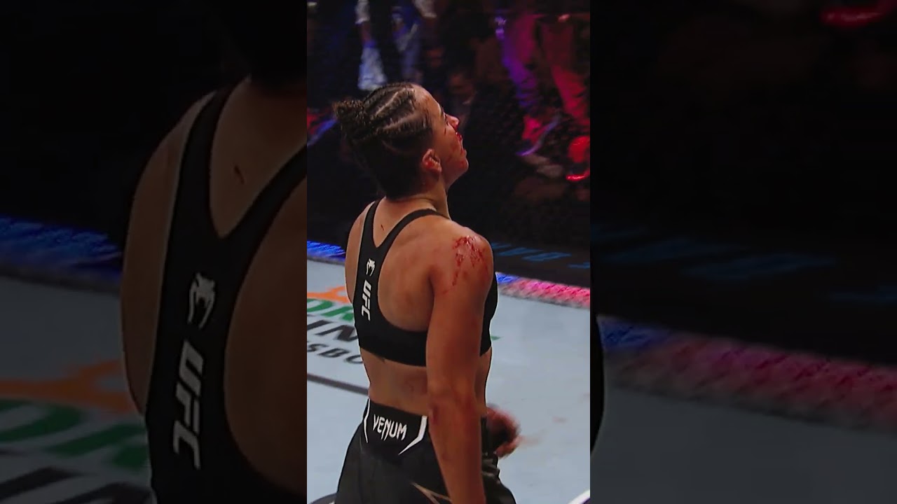 Maycee Barber wins in a BLOOD BATH 😳 #ufcvegas107
