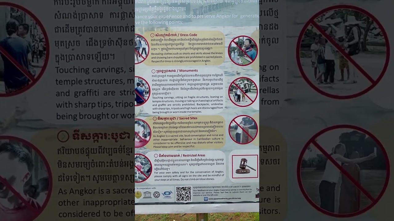 Signage of Information at Temple Sites