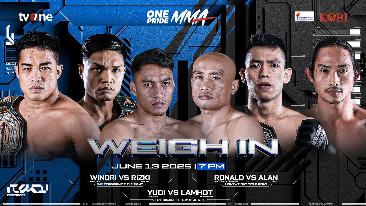 Weigh-In & Face Off One Pride 87: Bandung | 3 Perebutan Sabuk Juara One Pride MMA!