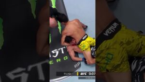 That was a close one!!! 😳 #ufcvegas107