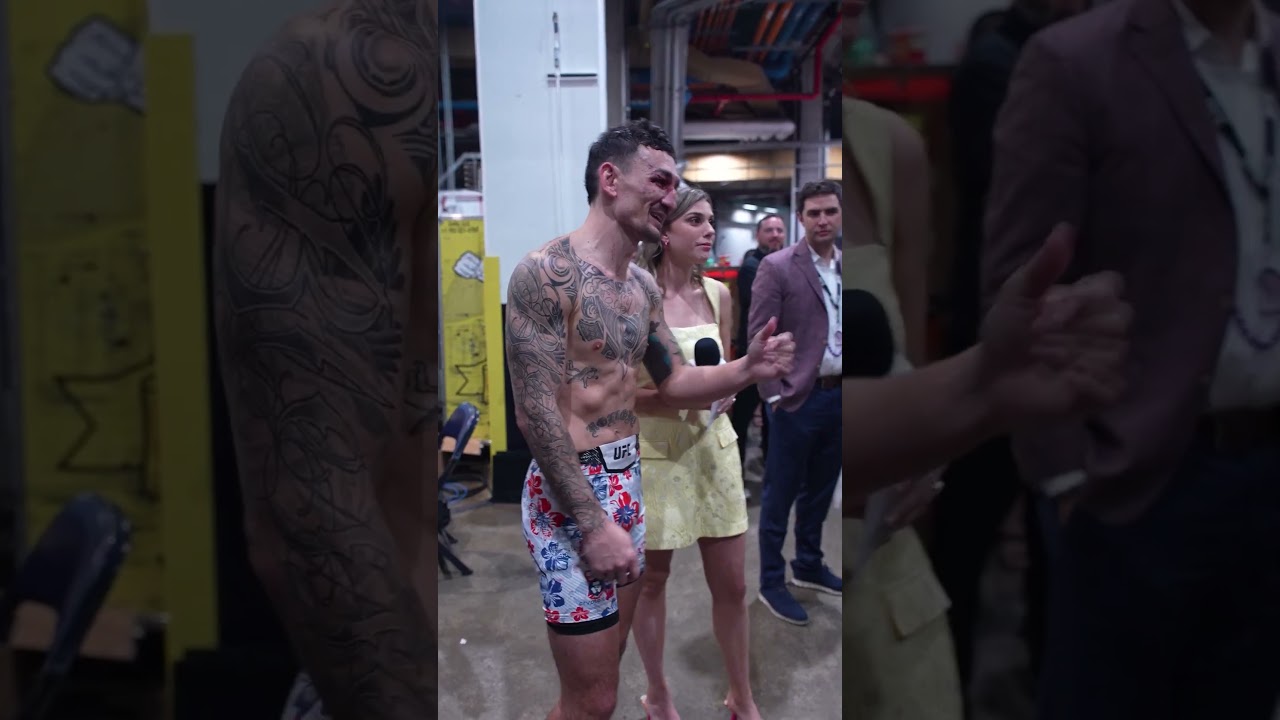 Dustin and Max meet up backstage! 📣 #ufc318