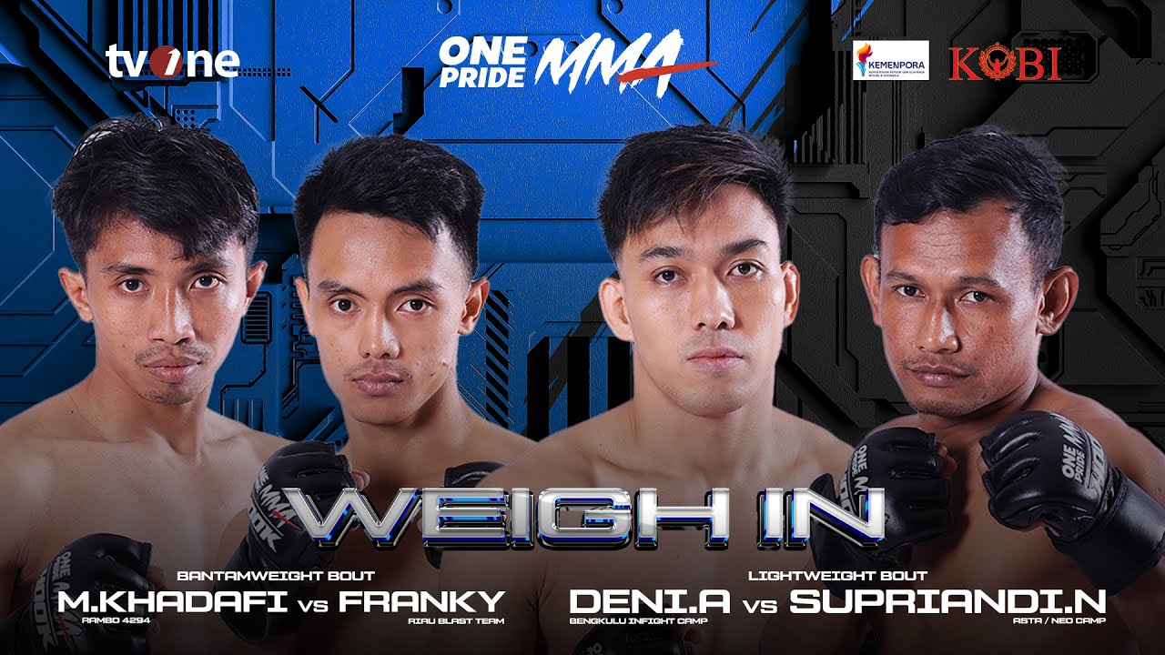 WEIGH IN ONE PRIDE MMA 87: SALING TUNJUK, BUKTIKAN DI RING‼️