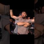 Islam Makhachev reacting to the Salikhov KNOCKOUT 🔥 #ufcabudhabi