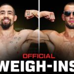 Whittaker vs de Ridder Weigh-Ins | UFC Abu Dhabi