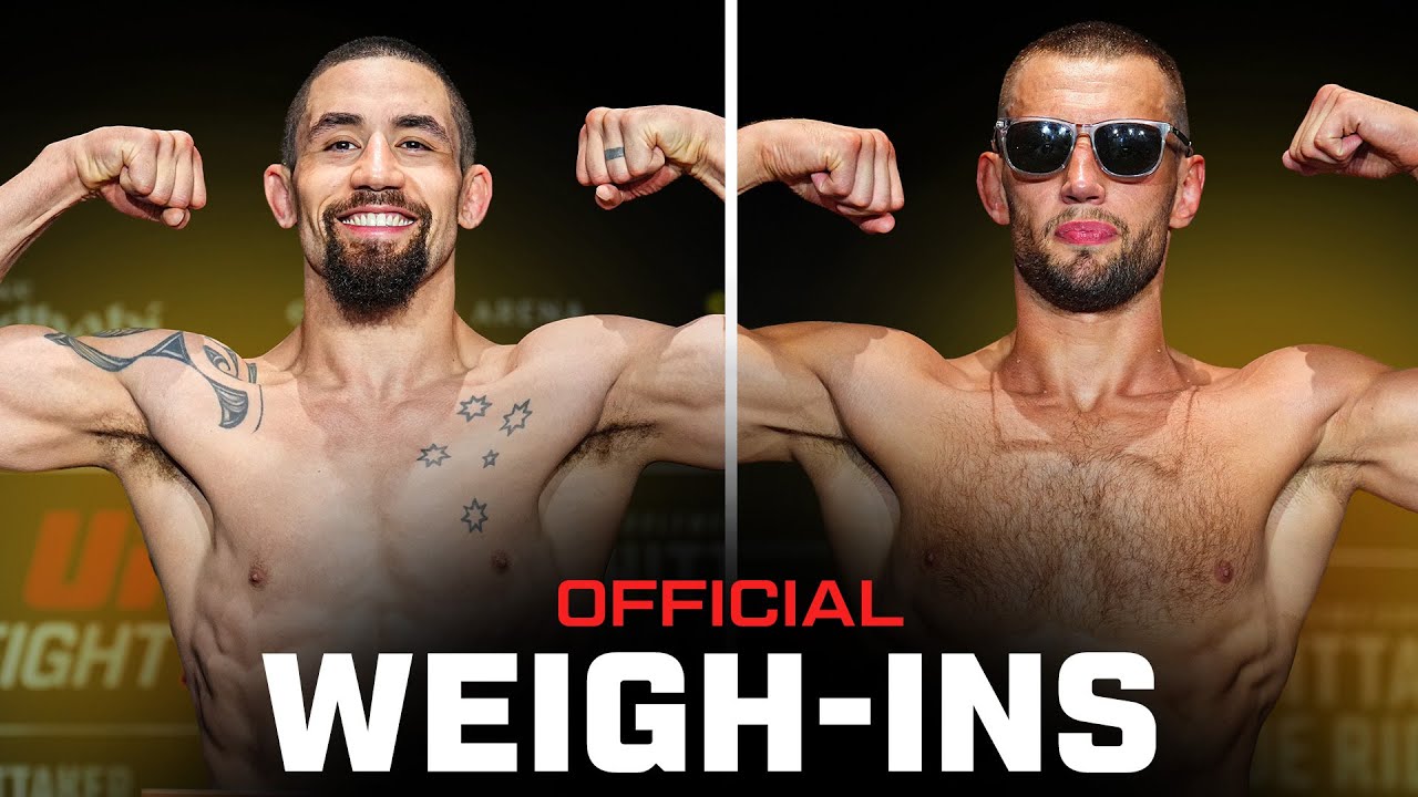 Whittaker vs de Ridder Weigh-Ins | UFC Abu Dhabi