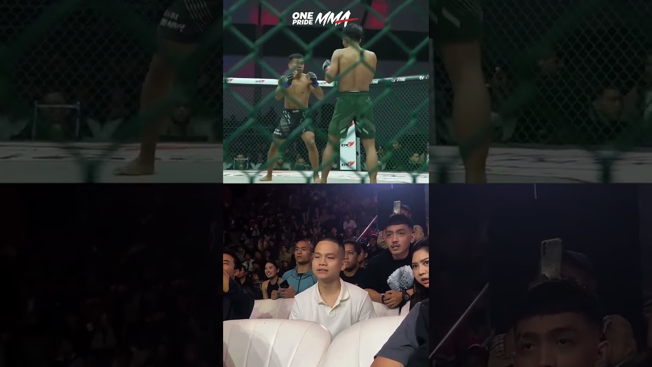 Momen @celloszxz saat menyaksikan salah satu pertandingan One Pride MMA