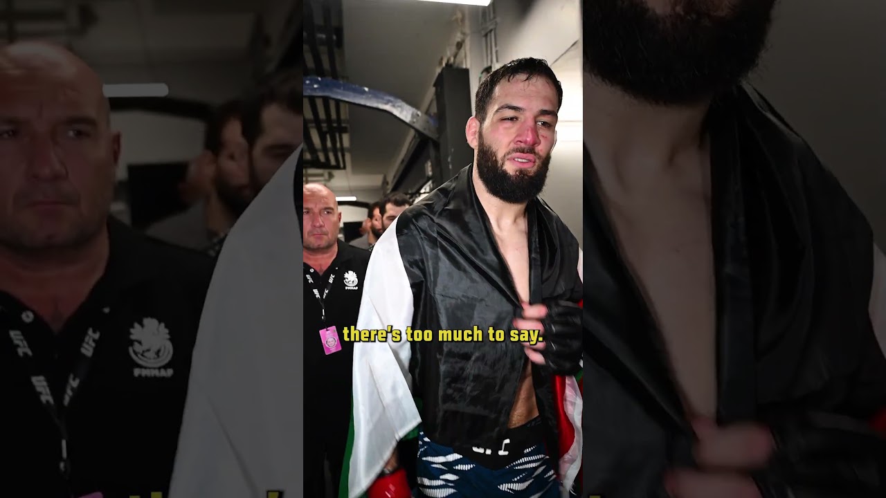 Imavov walks away happy after his victory over Caio Borralho 😤 #ufcparis