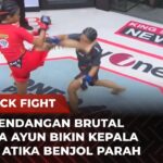 PERTARUNGAN BRUTAL‼️Kepala Chasna Atika Benjol Kena Tendangan Super Qurrota Ayun | Flashback Fight