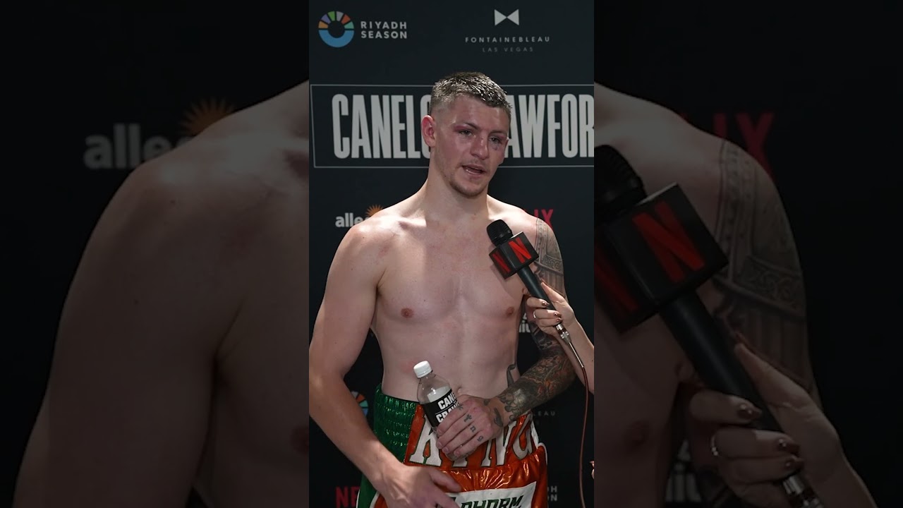 What did Callum Walsh say to Dana White after his victory? #canelocrawford