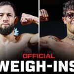 Imavov vs Borralho Weigh-Ins | UFC Paris