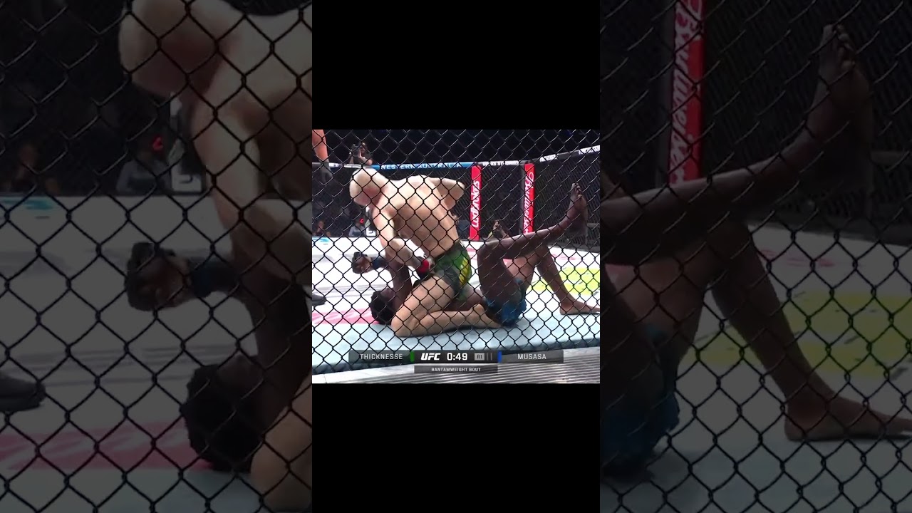 Colby Thickness was dominating Josias Musasa at the end of round 1 😳 #ufcperth