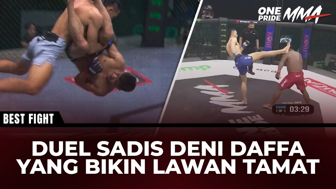 Fight Sadis Deni Daffa yang Bikin Lawan Nyerah Seketika | Best TKO/KO One Pride MMA