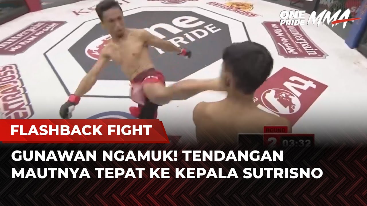 REMATCH SADIS‼️Tendangan Maut Gunawan Kena Kepala Sutrisno | Flashback Full Fight One Pride MMA