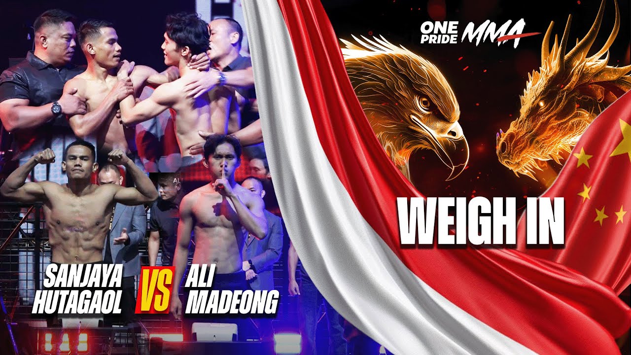 PANAS‼️WEIGH IN ONE PRIDE MMA || ALI MADEONG VS SANJAYA HUTAGAOL