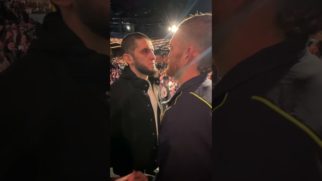 Another angle of the Jack and Islam face off! 😅 #ufc322