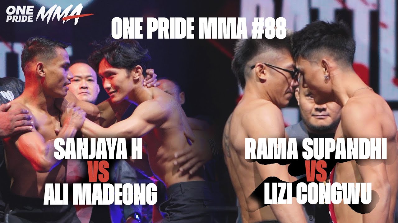 CONPRESS   WEIGH IN ONE PRIDE MMA   SANJAYA H VS ALI MADEONG & RAMA SUPANDHI VS LIZI CONGWU