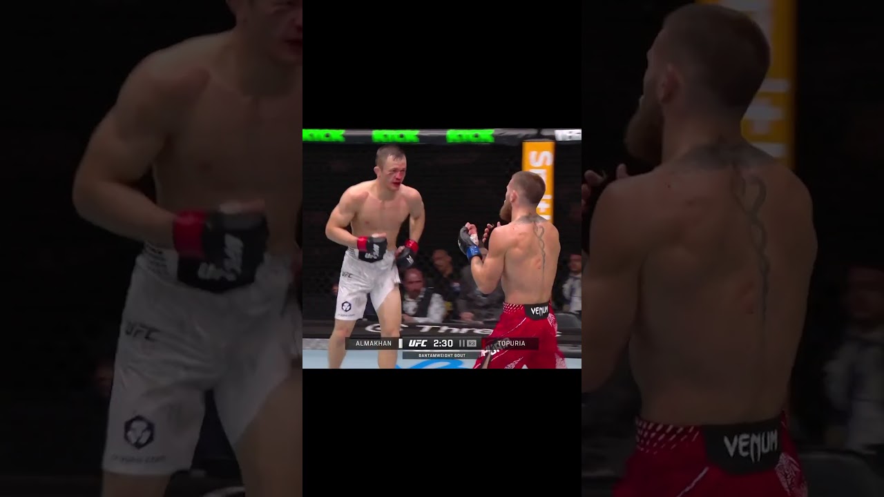 Topuria ROCKED him! 🚨 #ufcqatar