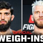 Tsarukyan vs Hooker Weigh-Ins | UFC Qatar