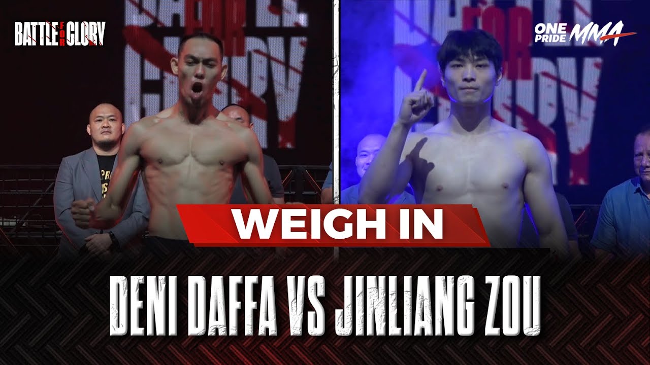 WEIGH IN ONE PRIDE MMA || DENI DAFFA VS JINLIANG ZOU
