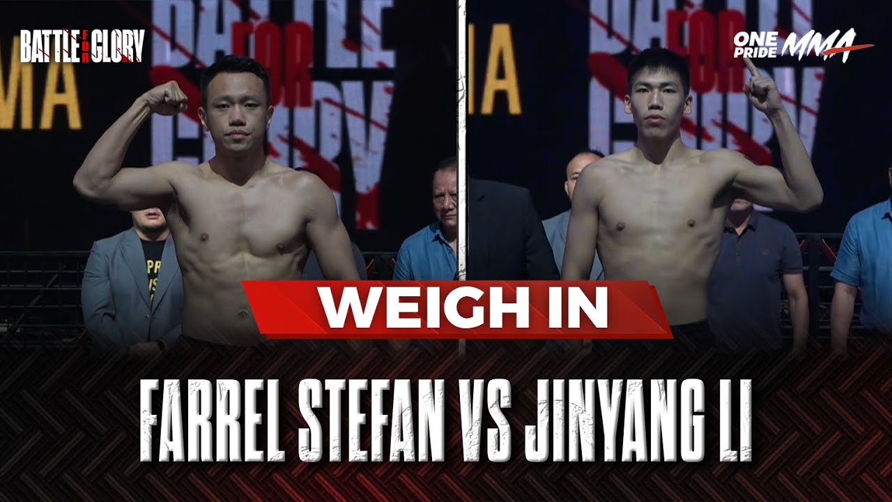WEIGH IN ONE PRIDE MMA || FAREL STEFAN VS JINYANG LI