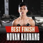 BEST FINISH: Novan Kaunang